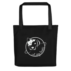 Bolsa de tela logo cat dog travels